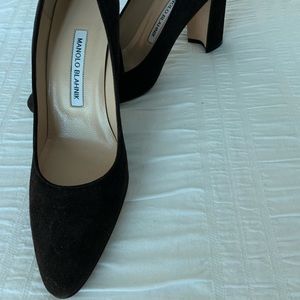 Manolo Blahnik  chocolate brown shoes